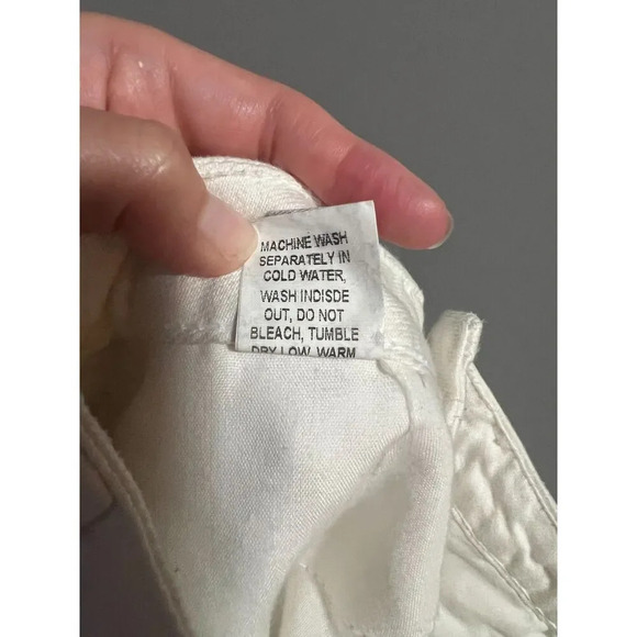 Show Me Your Mumu Blue Womens Wyoming High Waisted Shorts Fray Hem White Size 24 - Picture 7 of 8